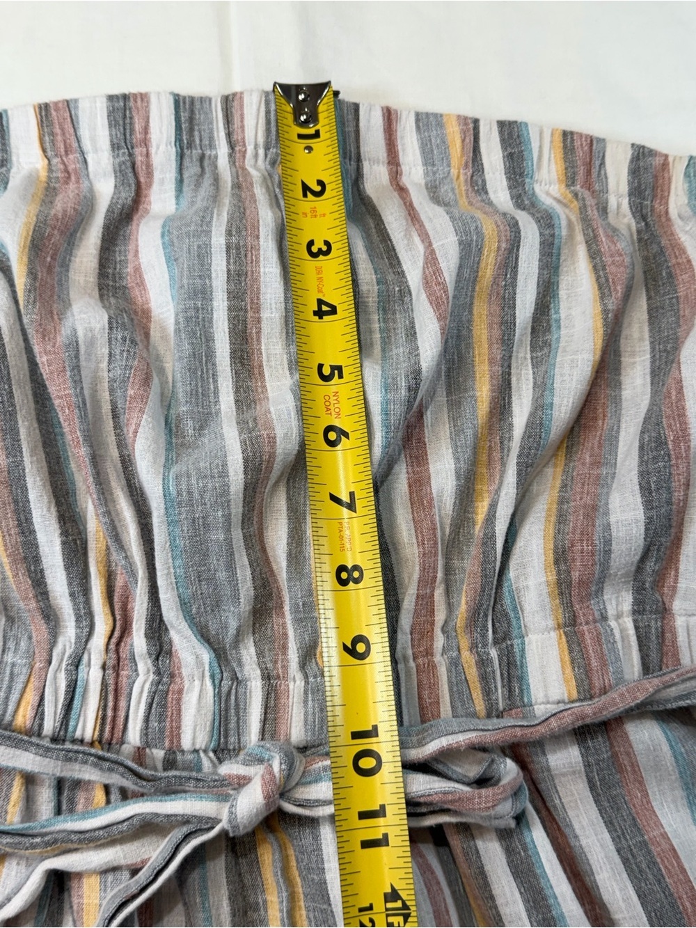 Derek Heart Strapless Romper with Pastel Stripes - Picture 4 of 8